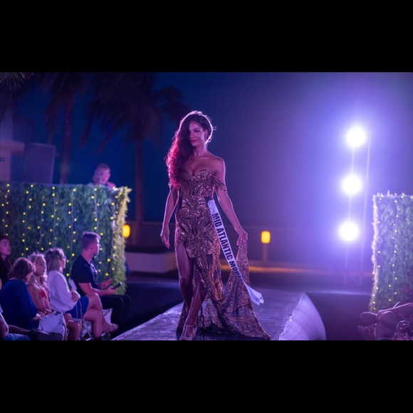 Custom Sequined Gown - Picture 2 of 3